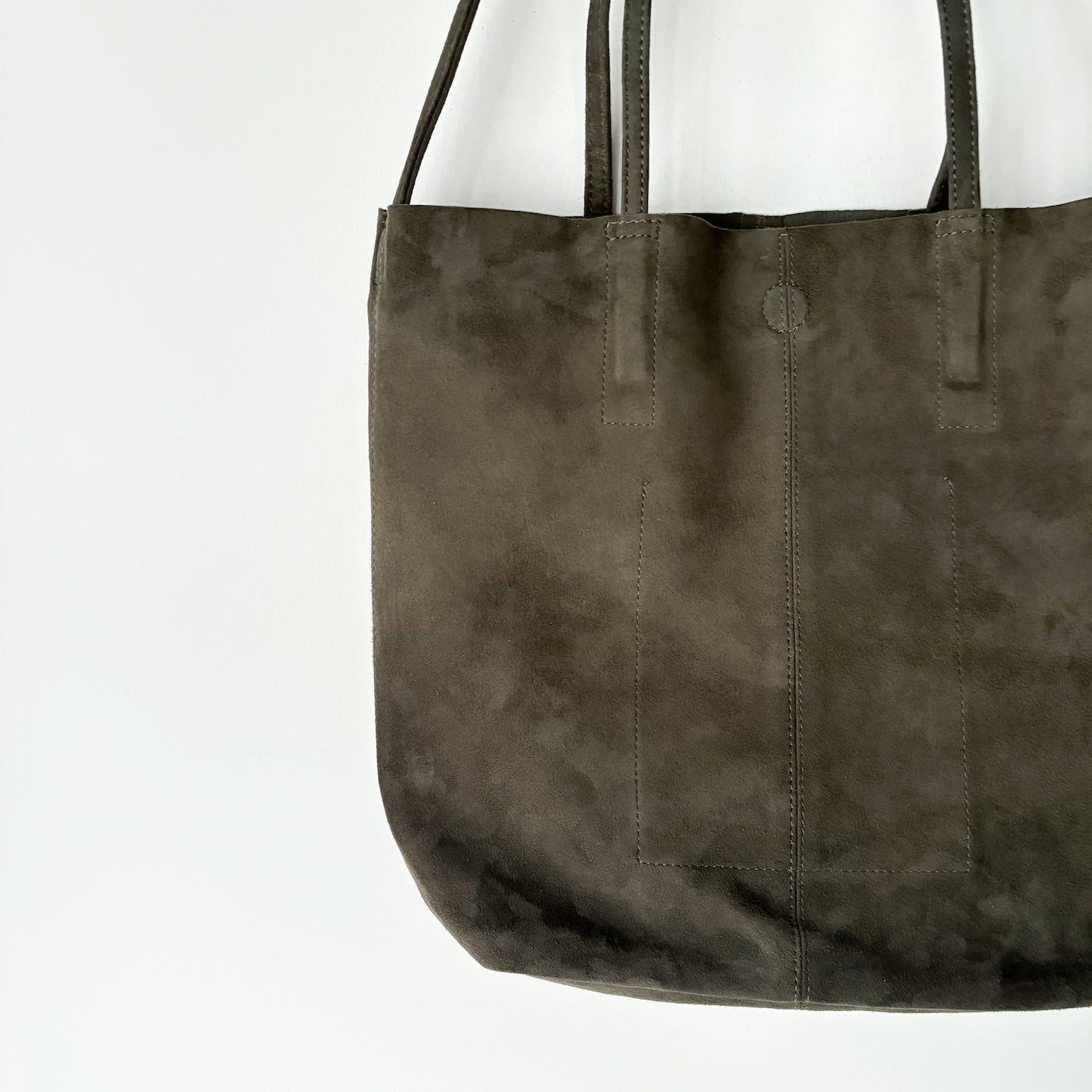 morphee / 3way Large Tote / Oiled Suede Moss Green