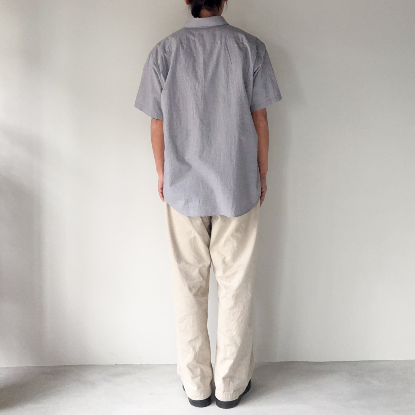 YAECA / Button Shirt Wide S/S / GRAY