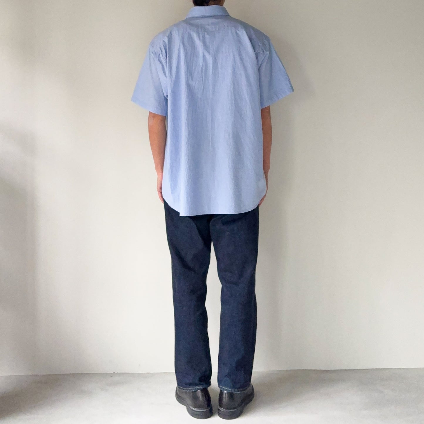 YAECA / Button Shirt Wide S/S / BLUE