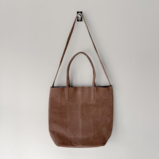 morphee / 3way Medium Tote / Oiled Suede Elephant