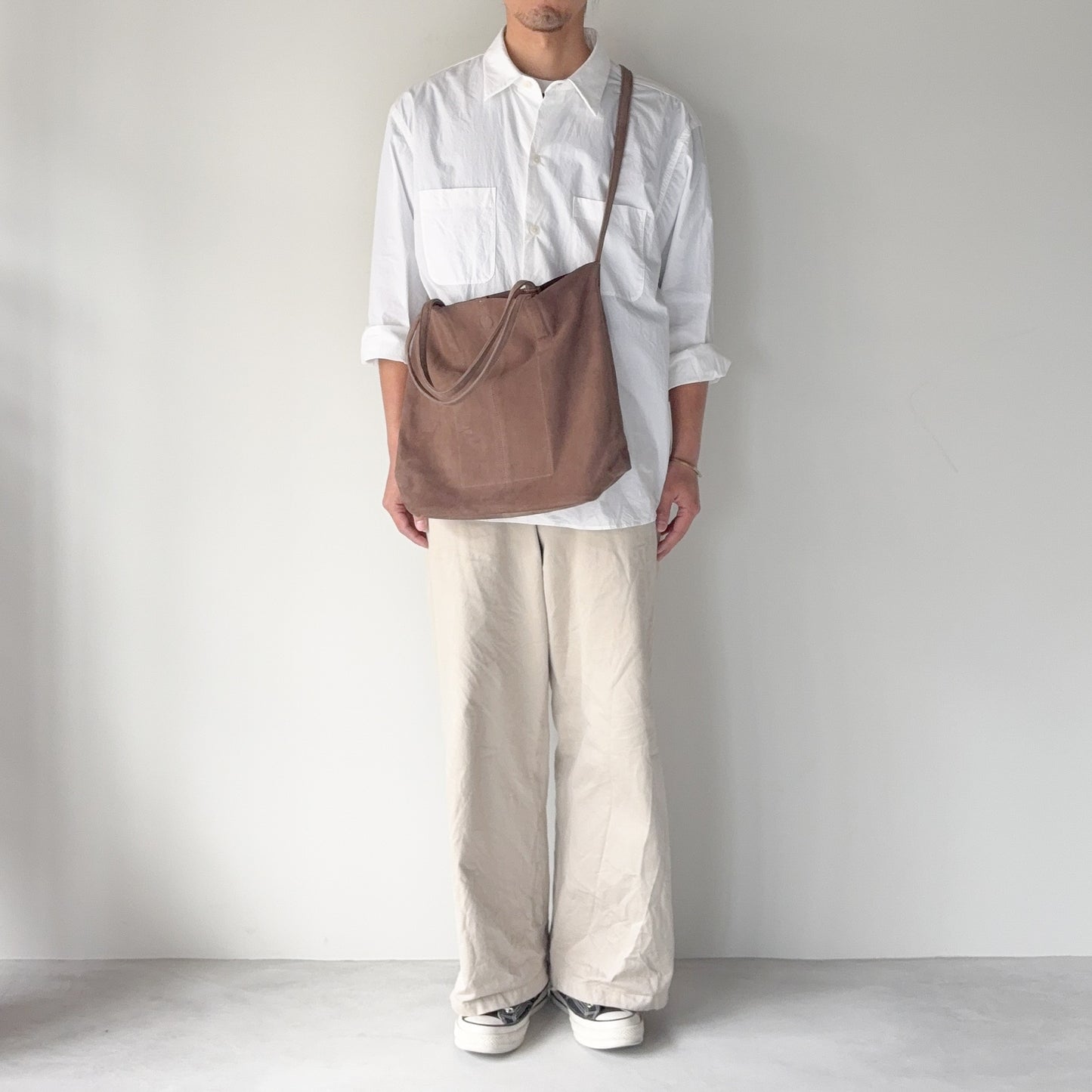 morphee / 3way Medium Tote(S Shoulder) / Oiled Suede Brown Elephant