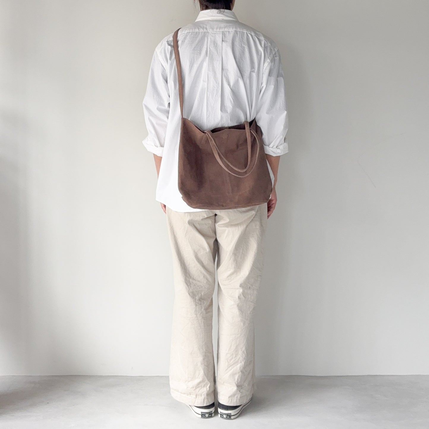 morphee / 3way Medium Tote(S Shoulder) / Oiled Suede Brown Elephant