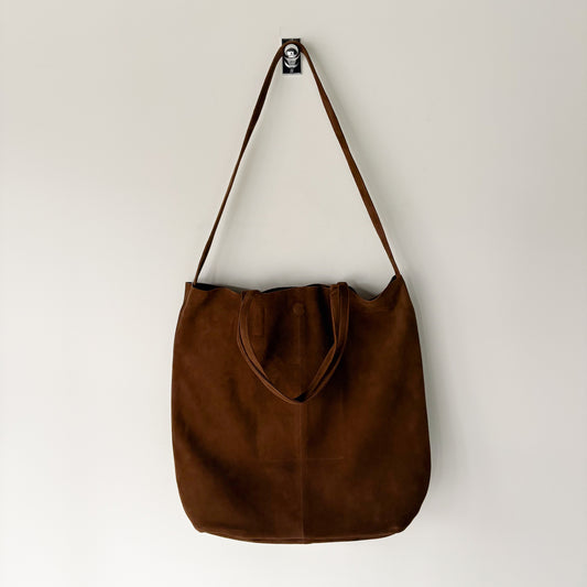 morphee / 3way Large Tote / Oiled Suede Coffee Brown