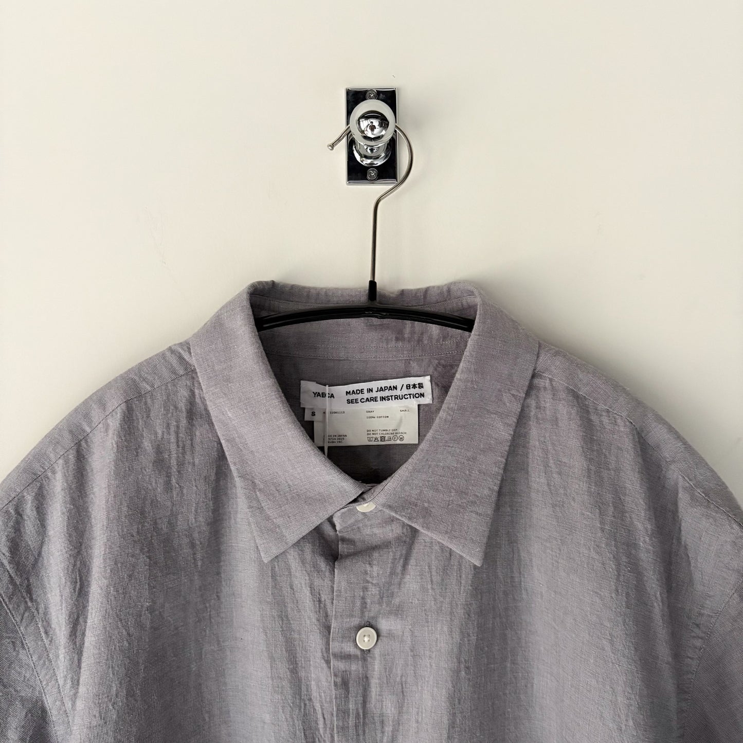 YAECA / Button Shirt Wide S/S / GRAY