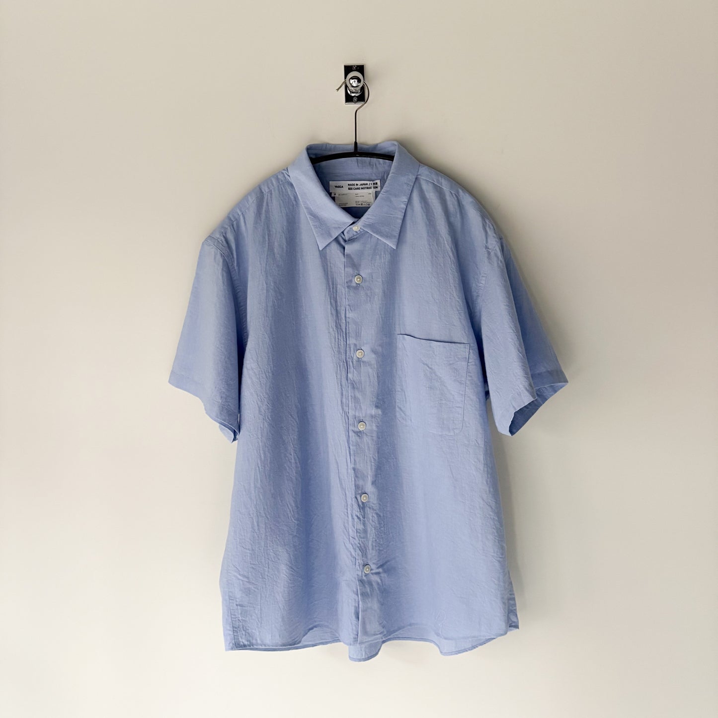 YAECA / Button Shirt Wide S/S / BLUE