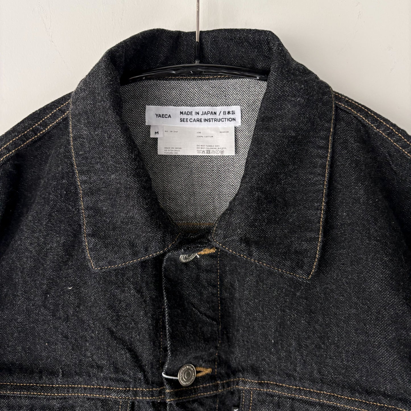 YAECA / Denim Jacket / BLACK