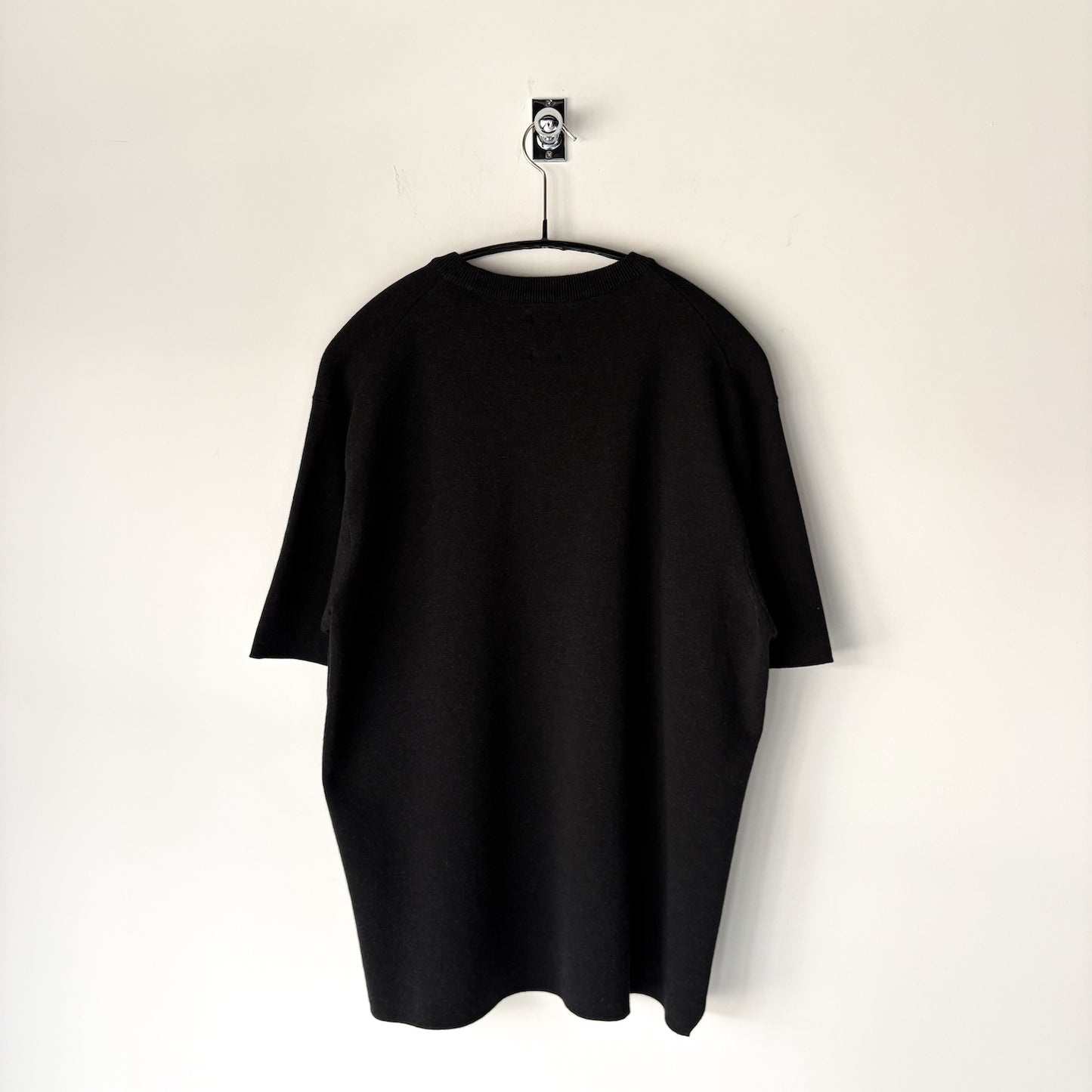 BATONER / 32G Smooth Knit T-Shirt / MELANGE BLACK