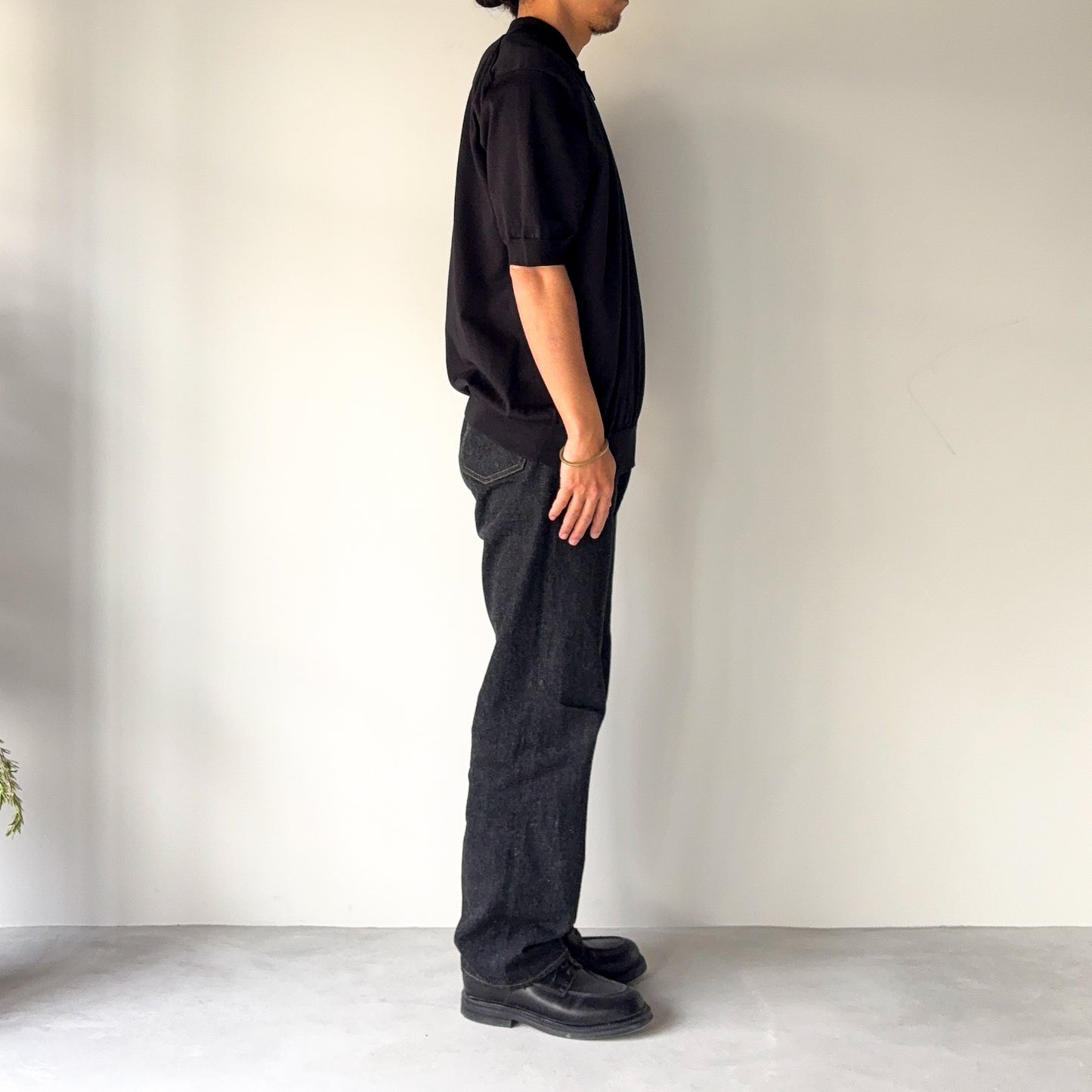 BATONER / Caribbean Seaisland Cotton Polo Short Sleeve / BLACK