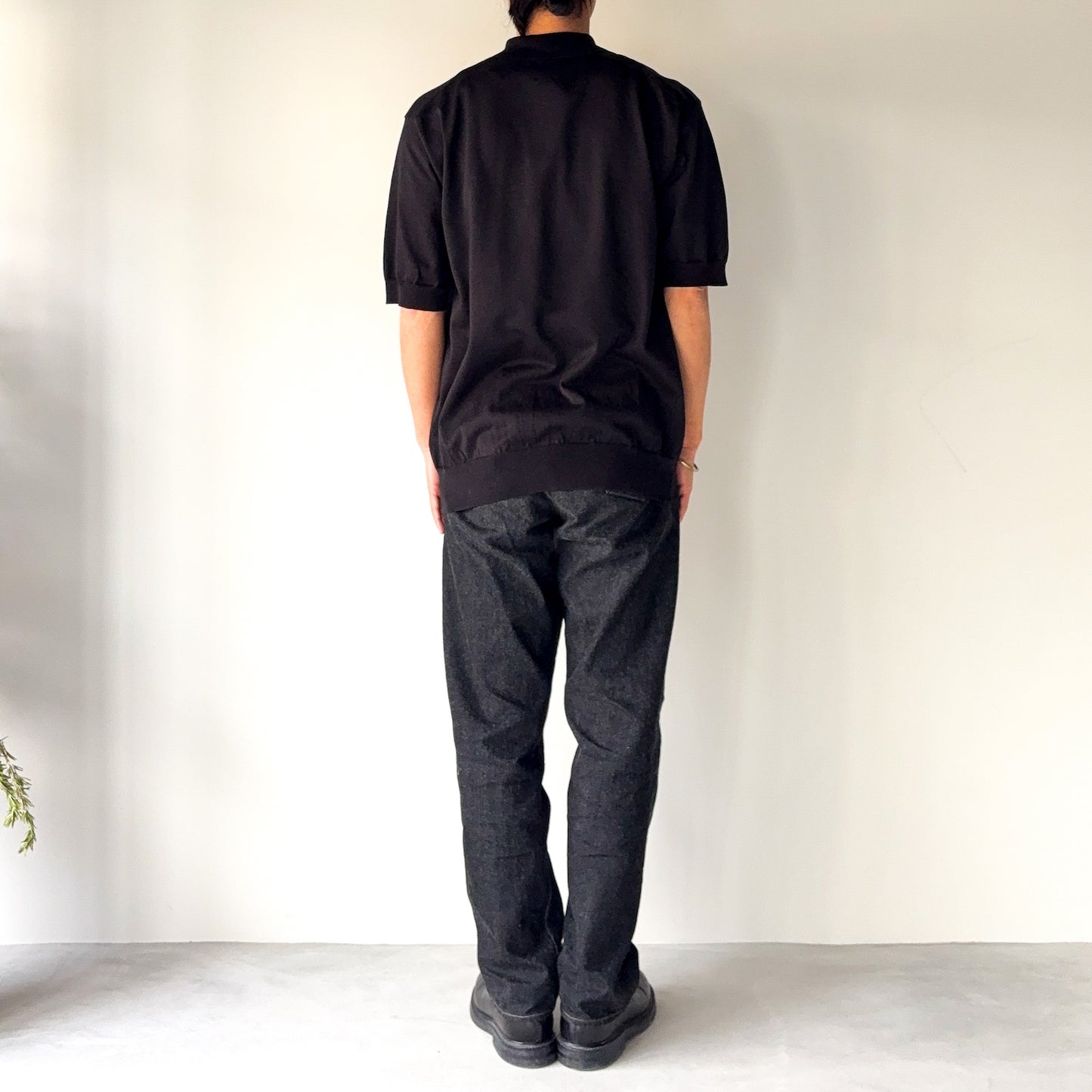 BATONER / Caribbean Seaisland Cotton Polo Short Sleeve / BLACK