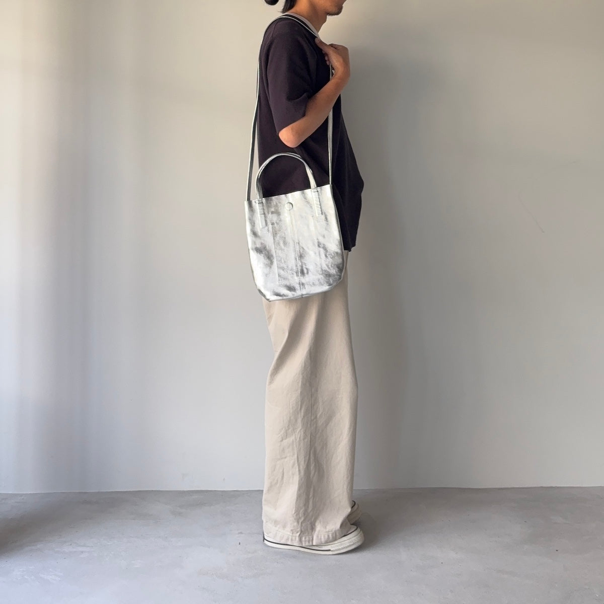 morphee / 2way Small Tote(L Shoulder) / SILVER