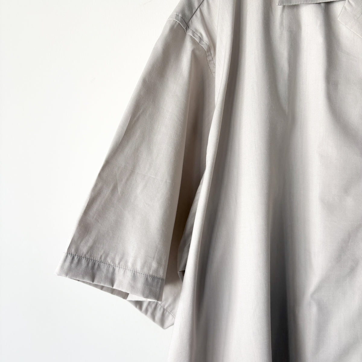 CIOTA / Open Collar S/S Shirt / L.Gray