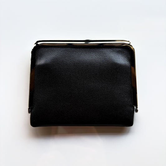 morphee SAC À MAIN / Framed Leather Half Wallet / BLACK（SILVER）