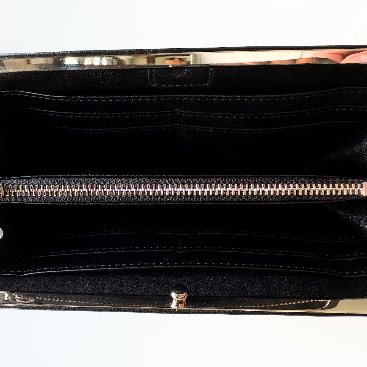 morphee SAC À MAIN / Framed Leather Long Wallet / BLACK（SILVER）