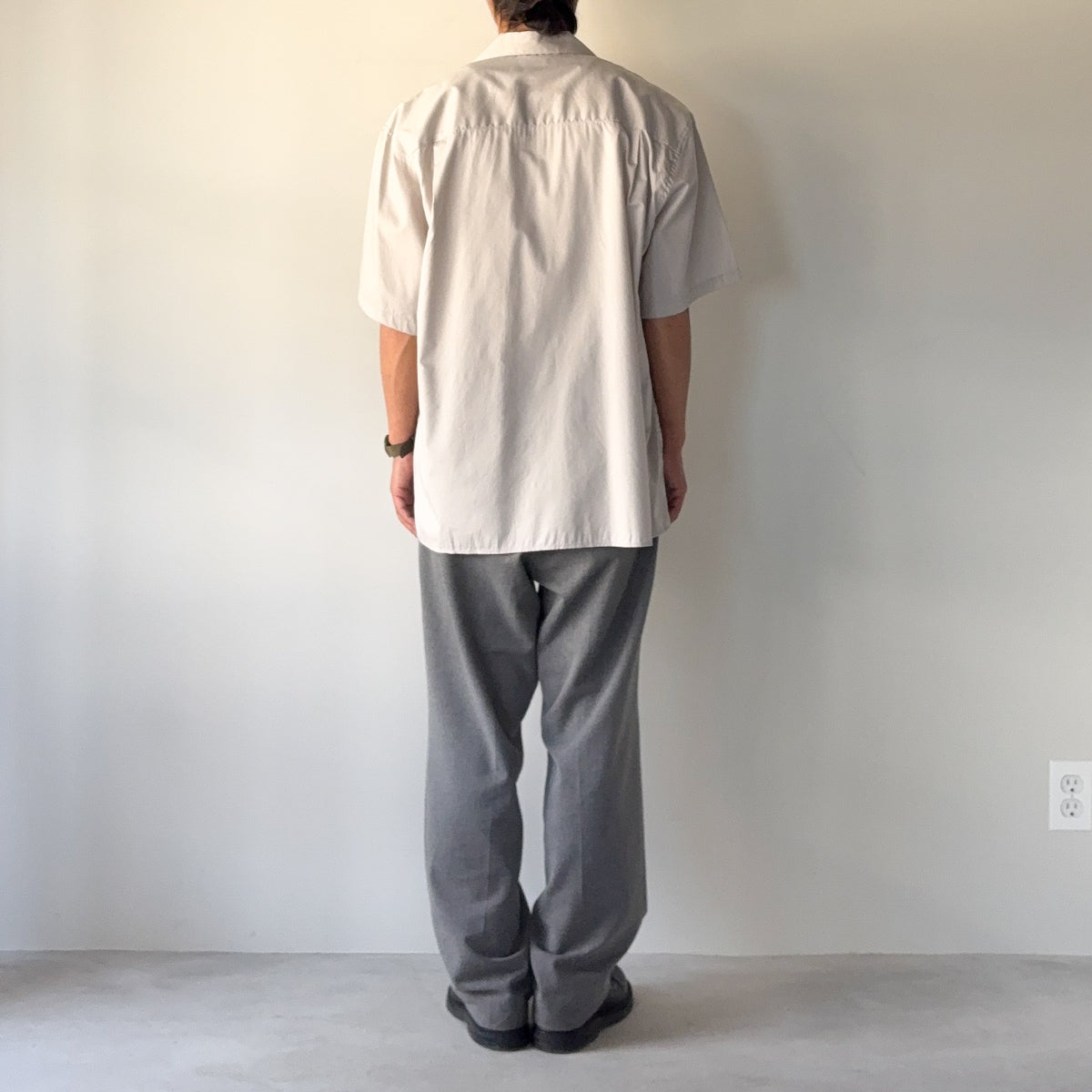 CIOTA / Open Collar S/S Shirt / L.Gray