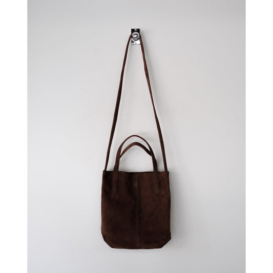 morphee / 2way Small Tote / Oiled Suede Coffee Brown