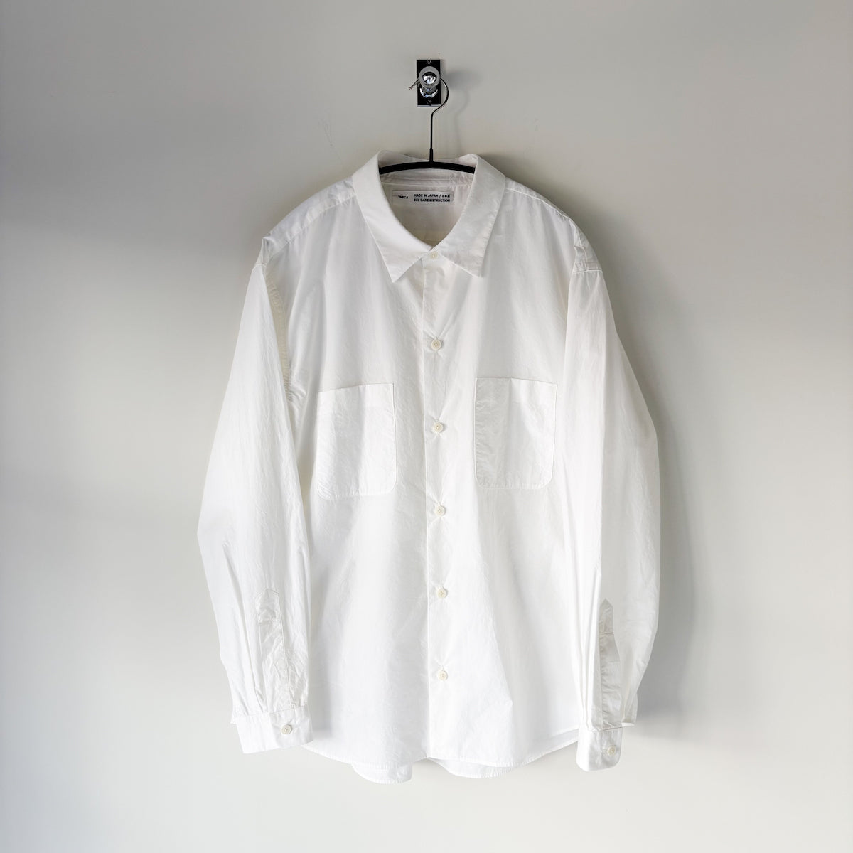 YAECA exclusive for TOOLS / Button Shirt Wide Double Pocket / WHITE