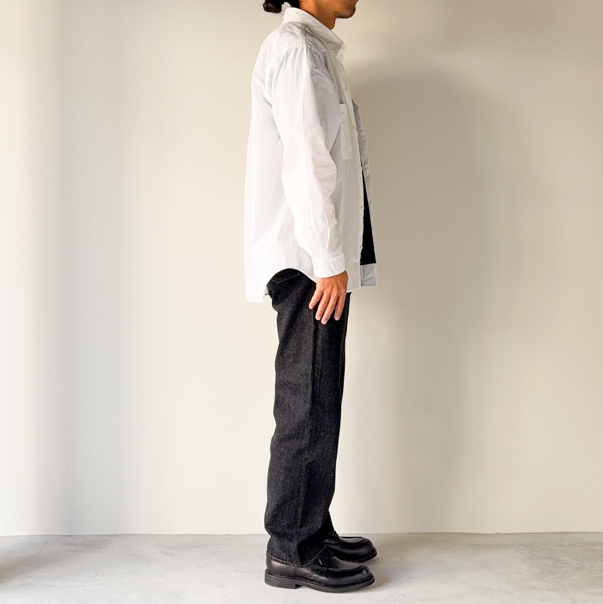YAECA exclusive for TOOLS / Button Shirt Wide Double Pocket / WHITE