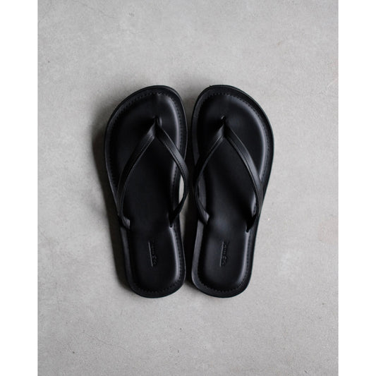 kamelia / Leather Beach Sandal / BLACK