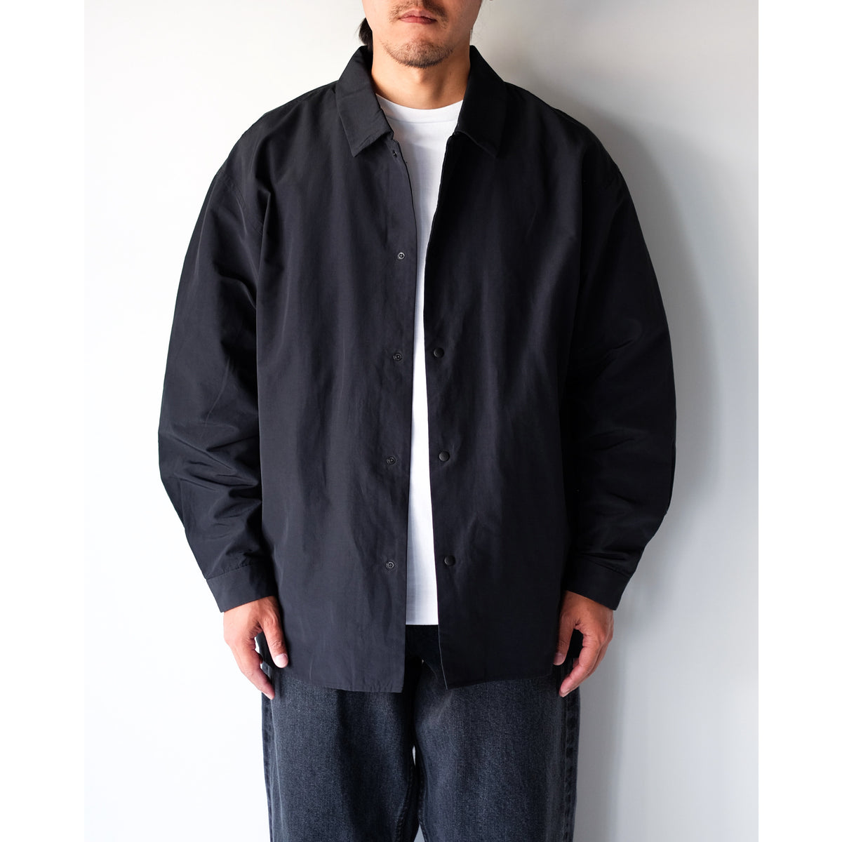 YAECA / Relax Square Comfort Shirt / BLACK