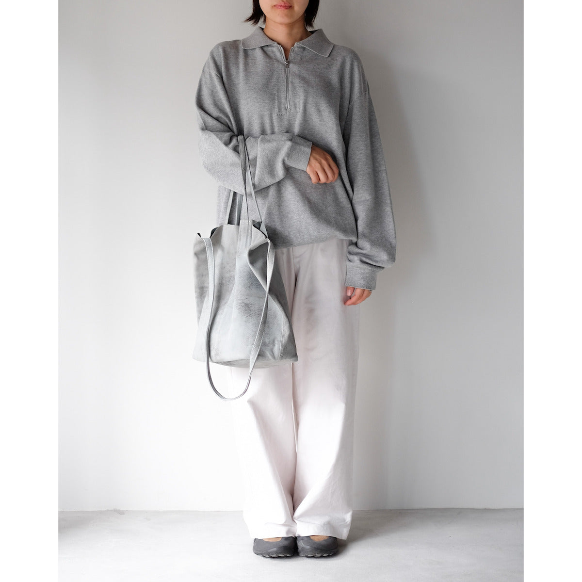 morphee / 3way Medium Tote / Antique Suede Light Gray