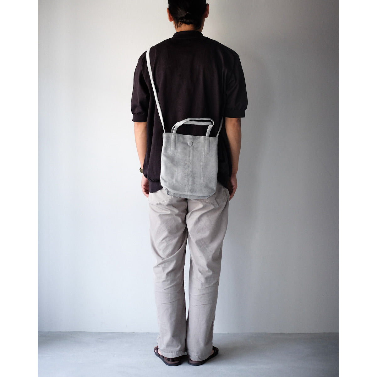 morphee / 2way Small Tote(L Shoulder) / Antique Suede Light Grey