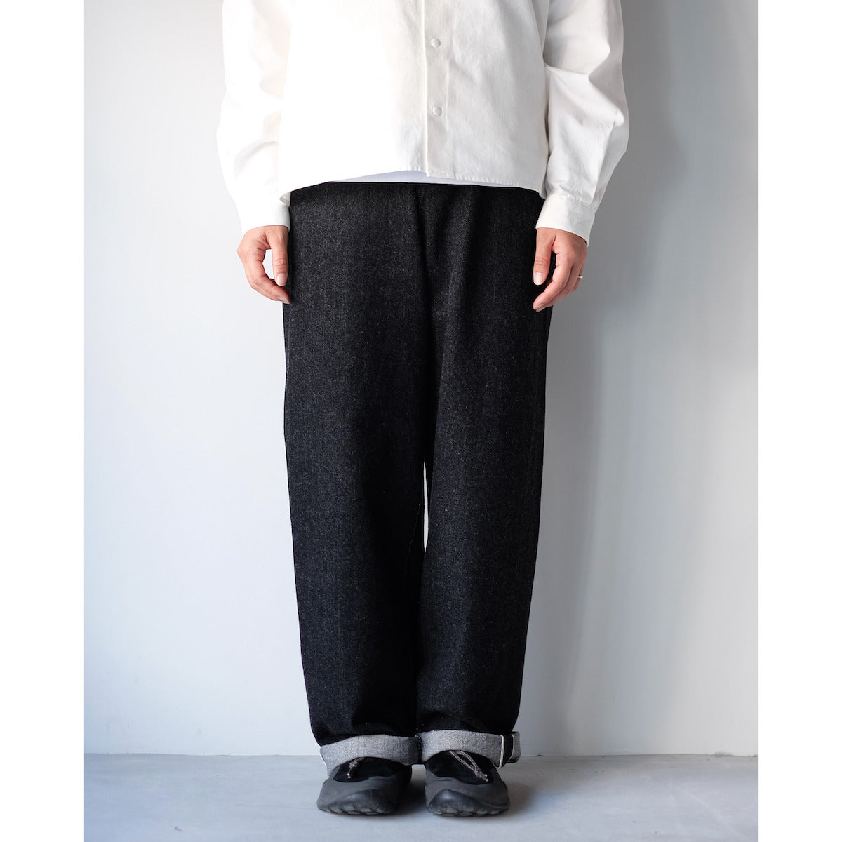 YAECA WOMEN / Wide Denim Pant / BLACK