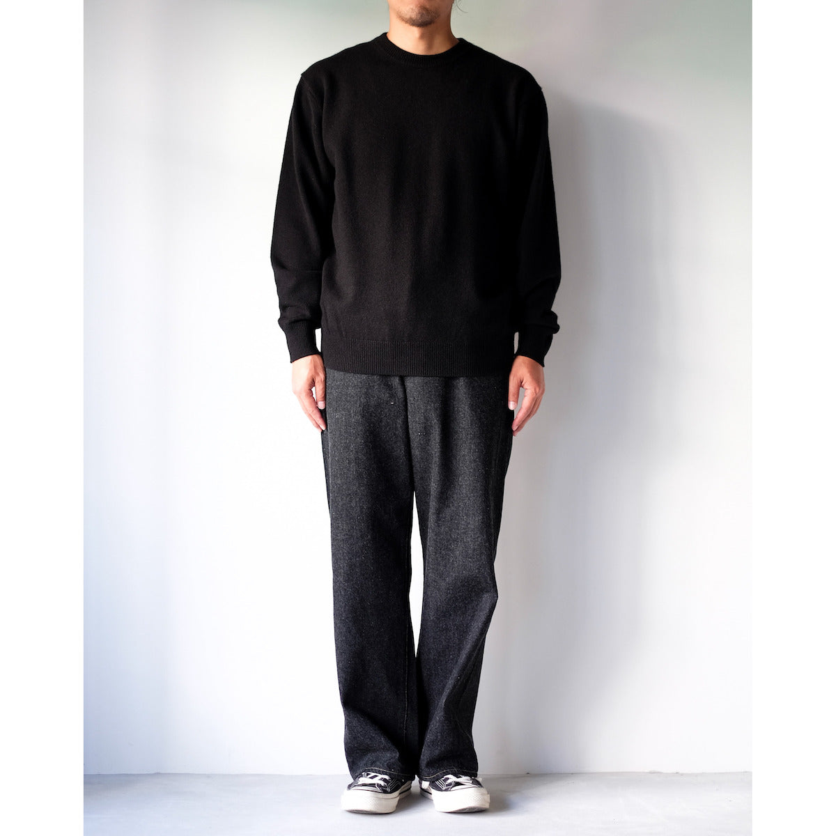 YAECA WOMEN / Wide Denim Pant / BLACK