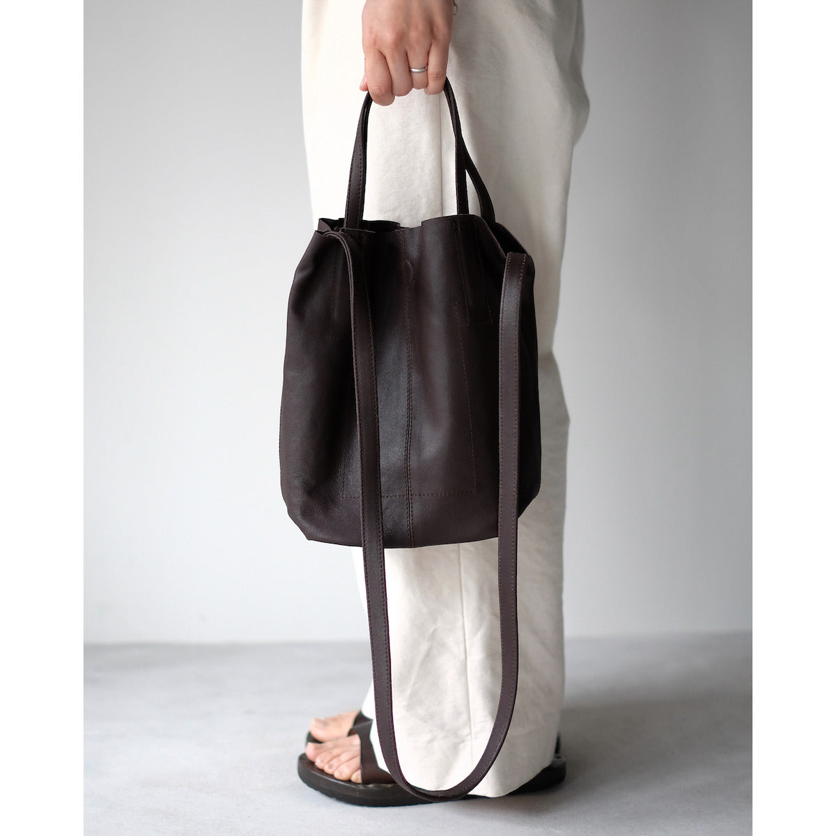morphee / 2way Small Tote / Dark Choco