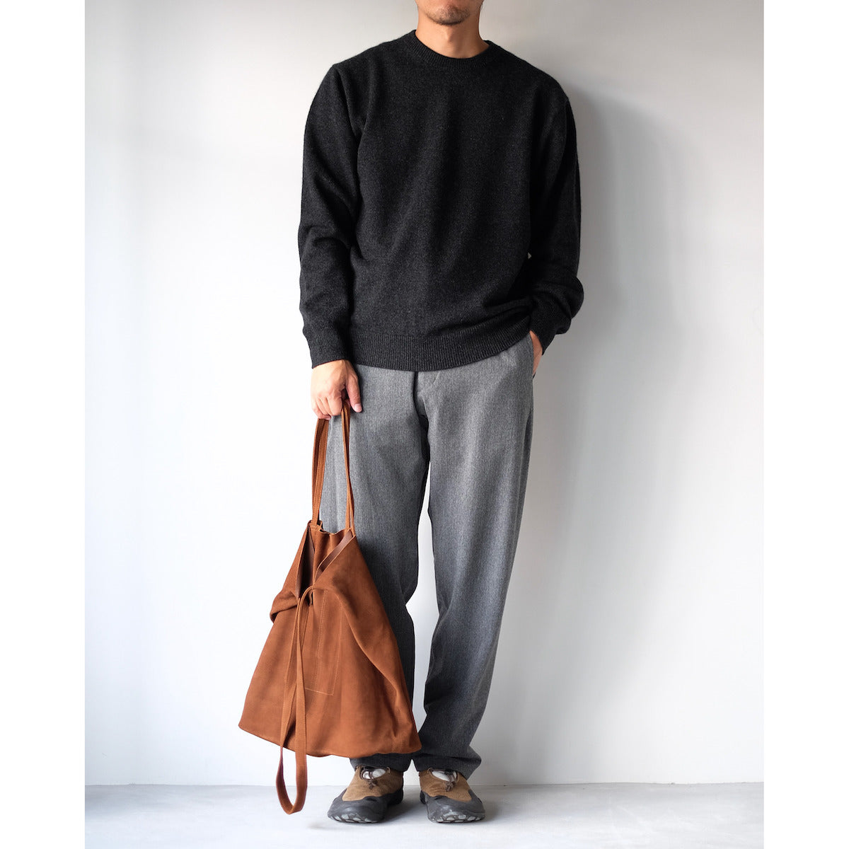 morphee / 3way Large Tote / Oiled Suede Brown