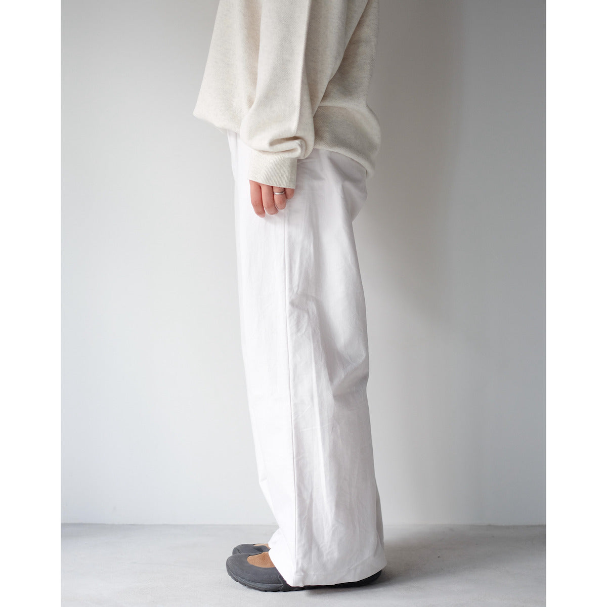 YAECA WOMEN / Wide Chino / KUSAKI IVORY