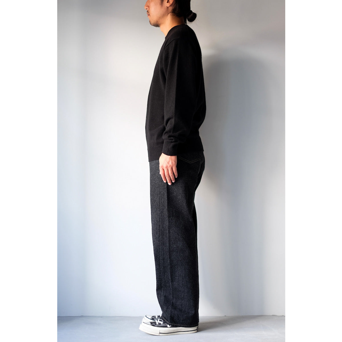 YAECA WOMEN / Wide Denim Pant / BLACK