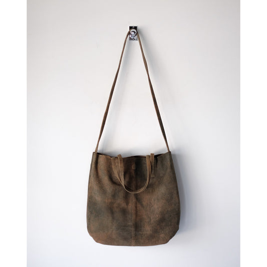 morphee / 3way Medium Tote(L Shoulder) / Antique Suede Rust Brown