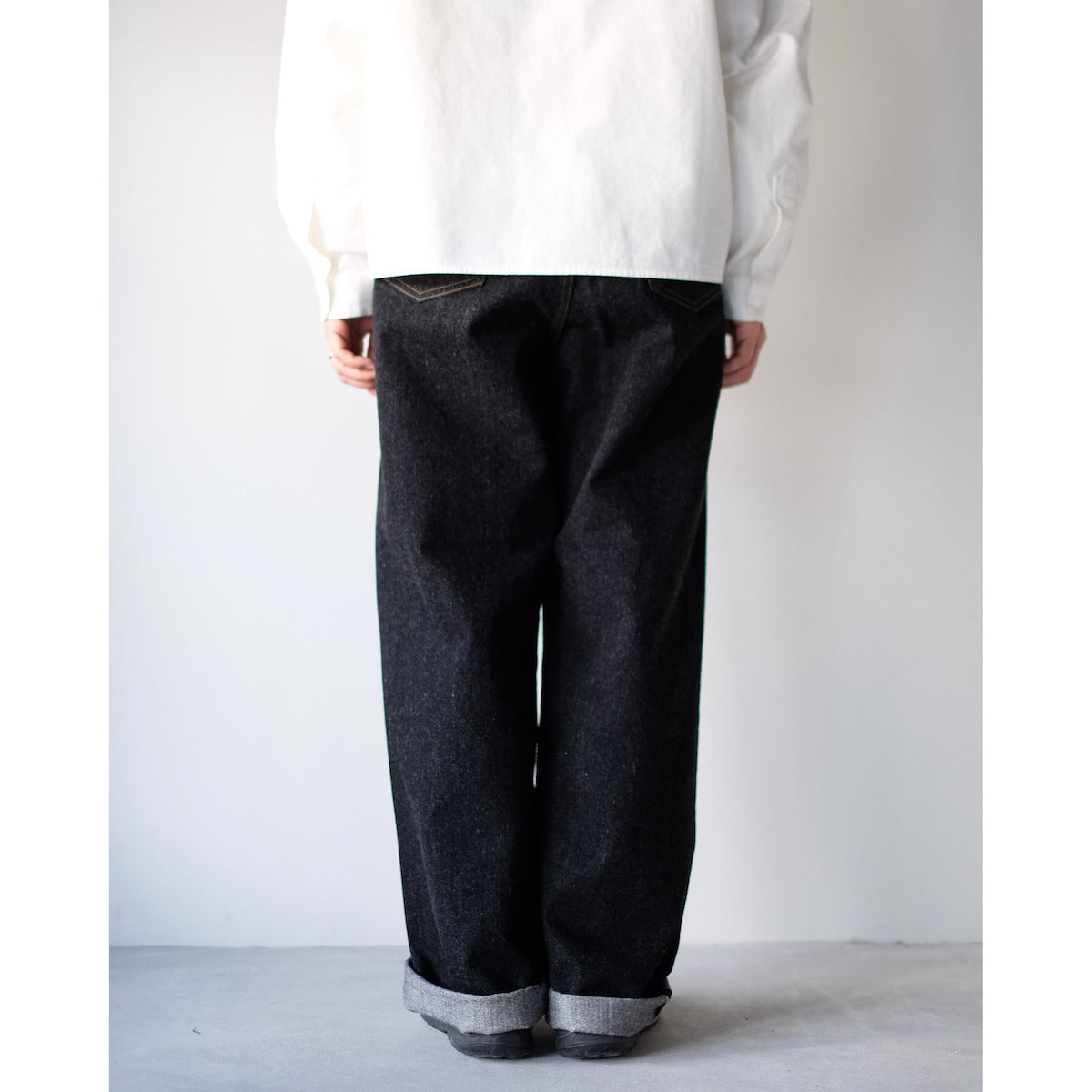 YAECA WOMEN / Wide Denim Pant / BLACK