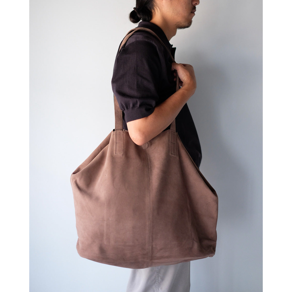 morphee / Big Tote XL / Oiled Suede Elephant
