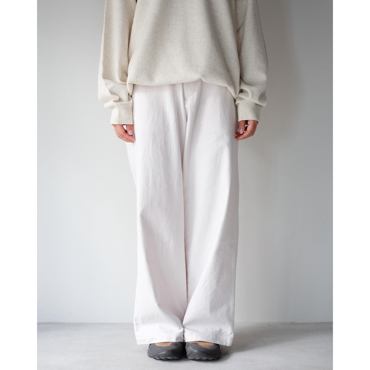 YAECA WOMEN / Wide Chino / KUSAKI IVORY