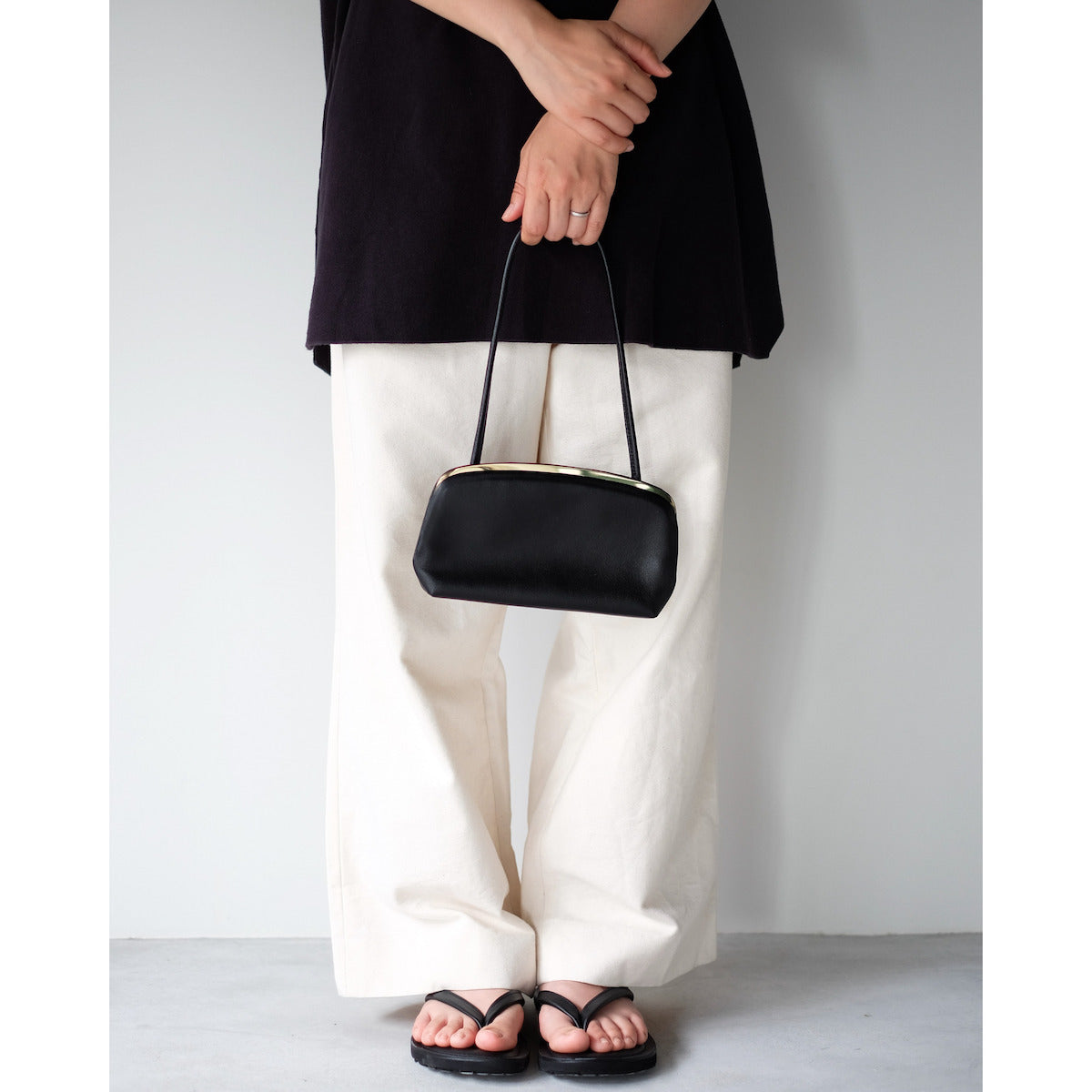 morphee SAC À MAIN / Framed One Shoulder Bag / BLACK（GOLD）
