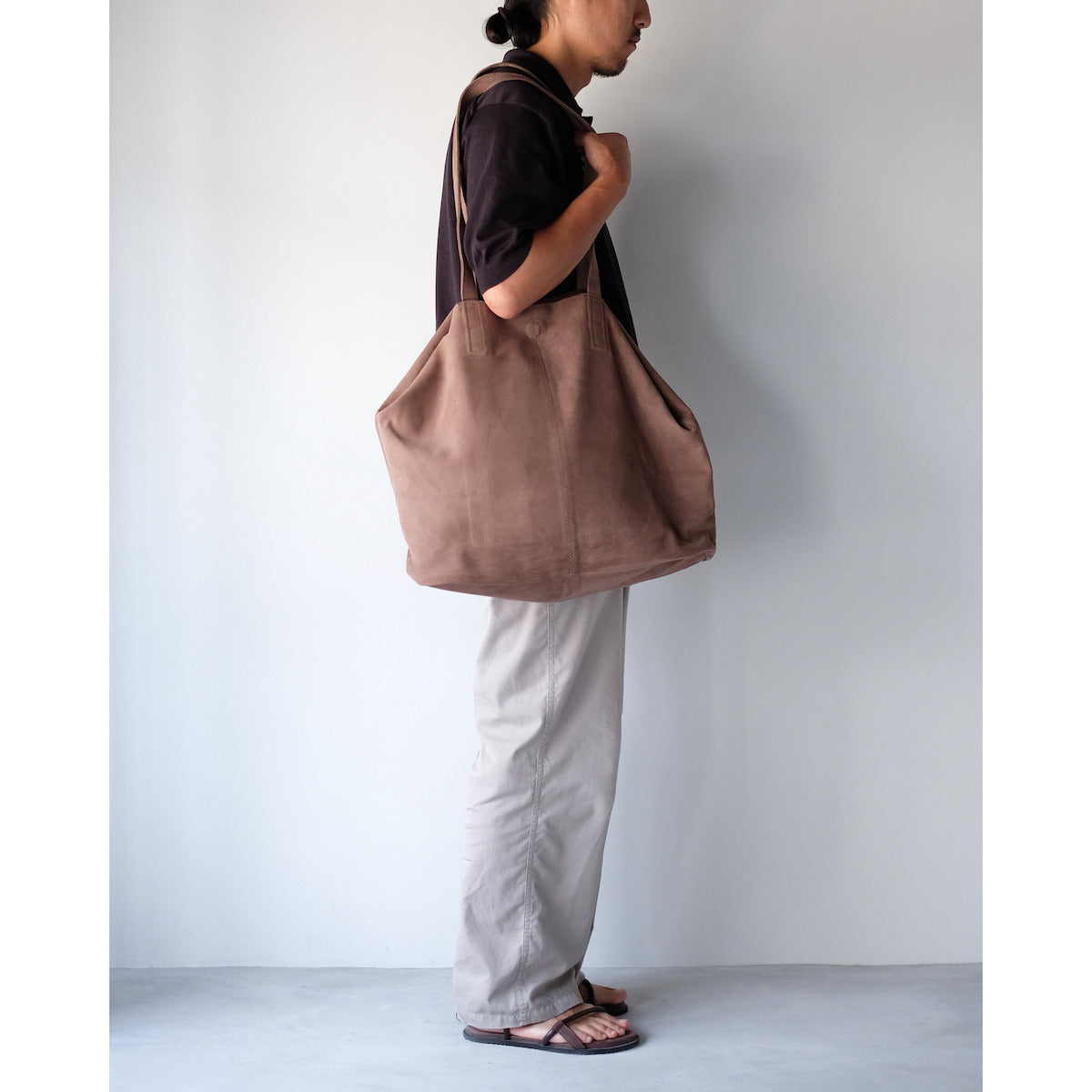 morphee / Big Tote XL / Oiled Suede Elephant