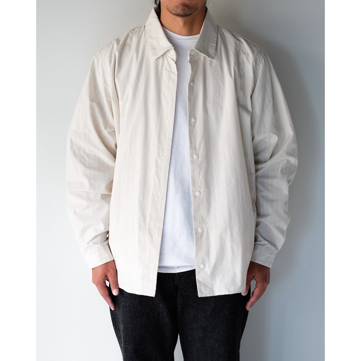 YAECA / Relax Square Comfort Shirt / BEIGE-ST