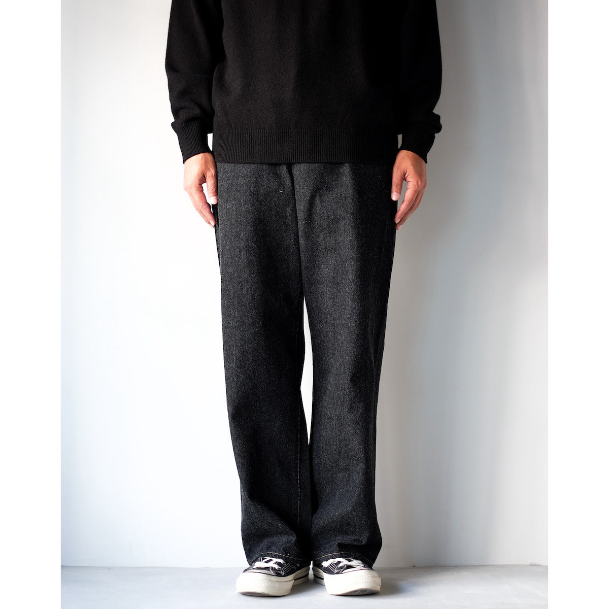 YAECA WOMEN / Wide Denim Pant / BLACK