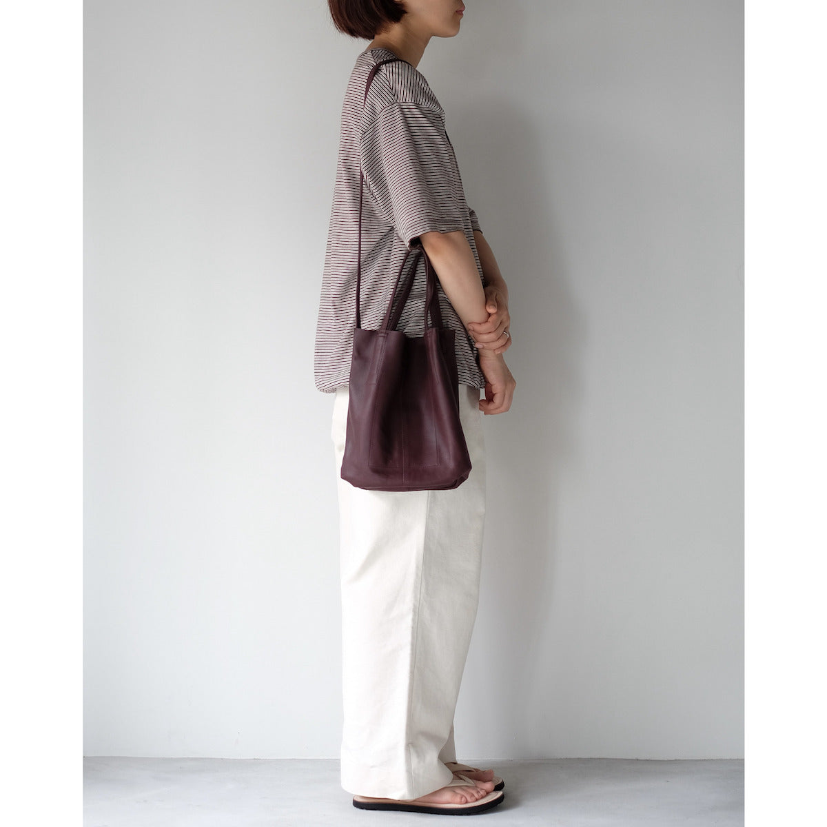 morphee / 2way Small Tote / BURGUNDY