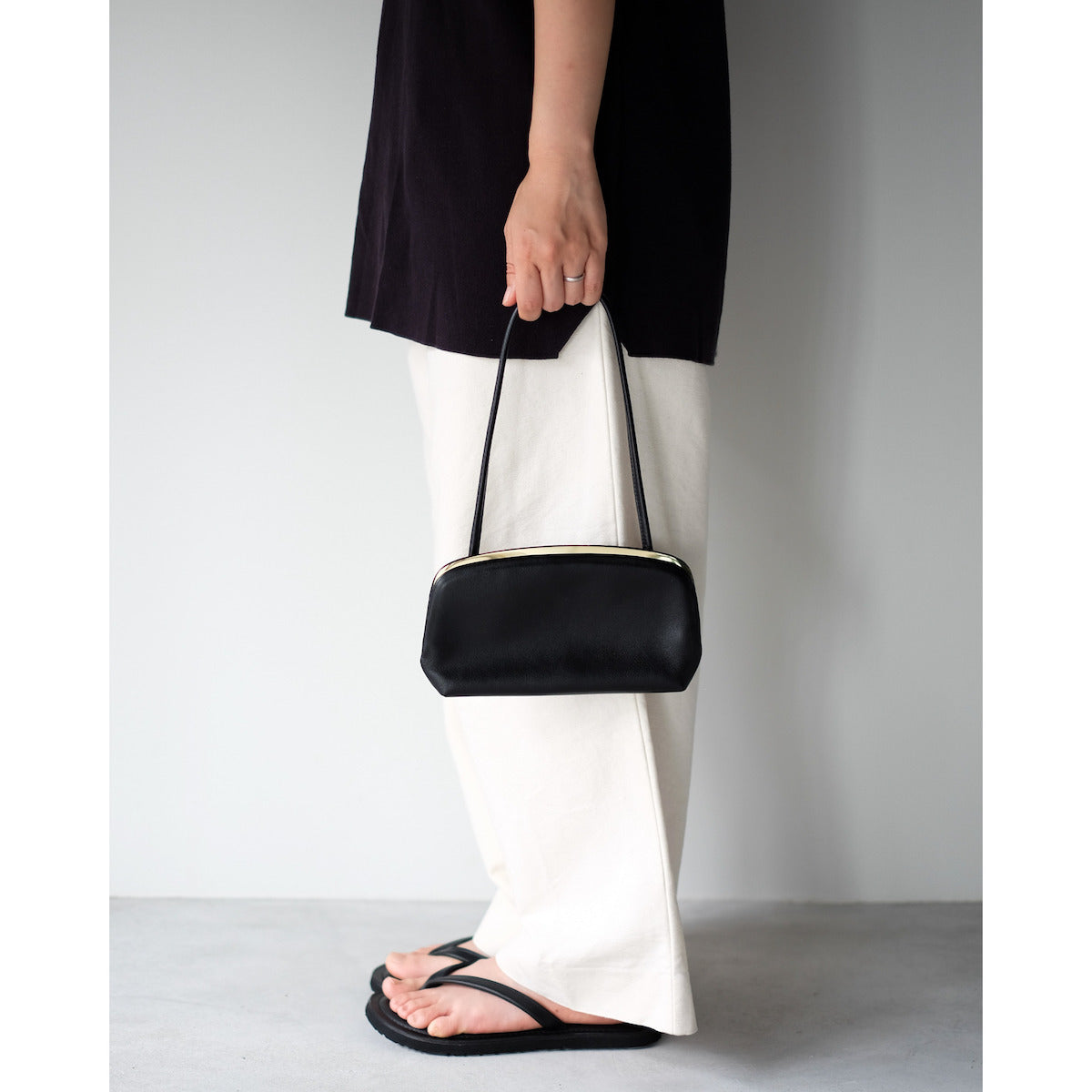 morphee SAC À MAIN / Framed One Shoulder Bag / BLACK（GOLD）