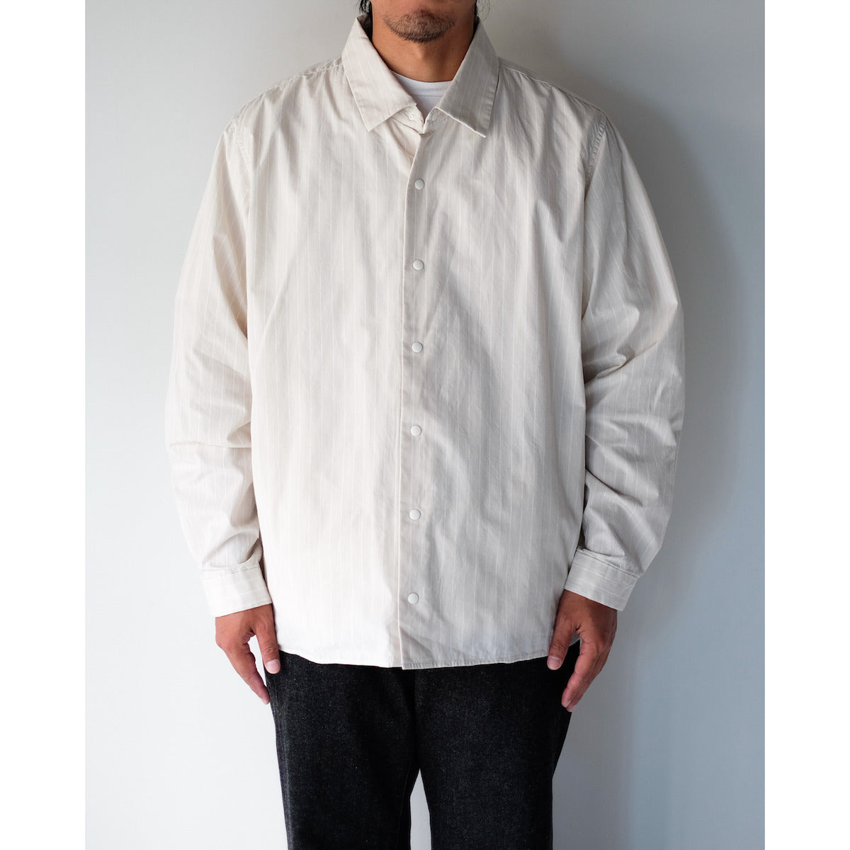 YAECA / Relax Square Comfort Shirt / BEIGE-ST