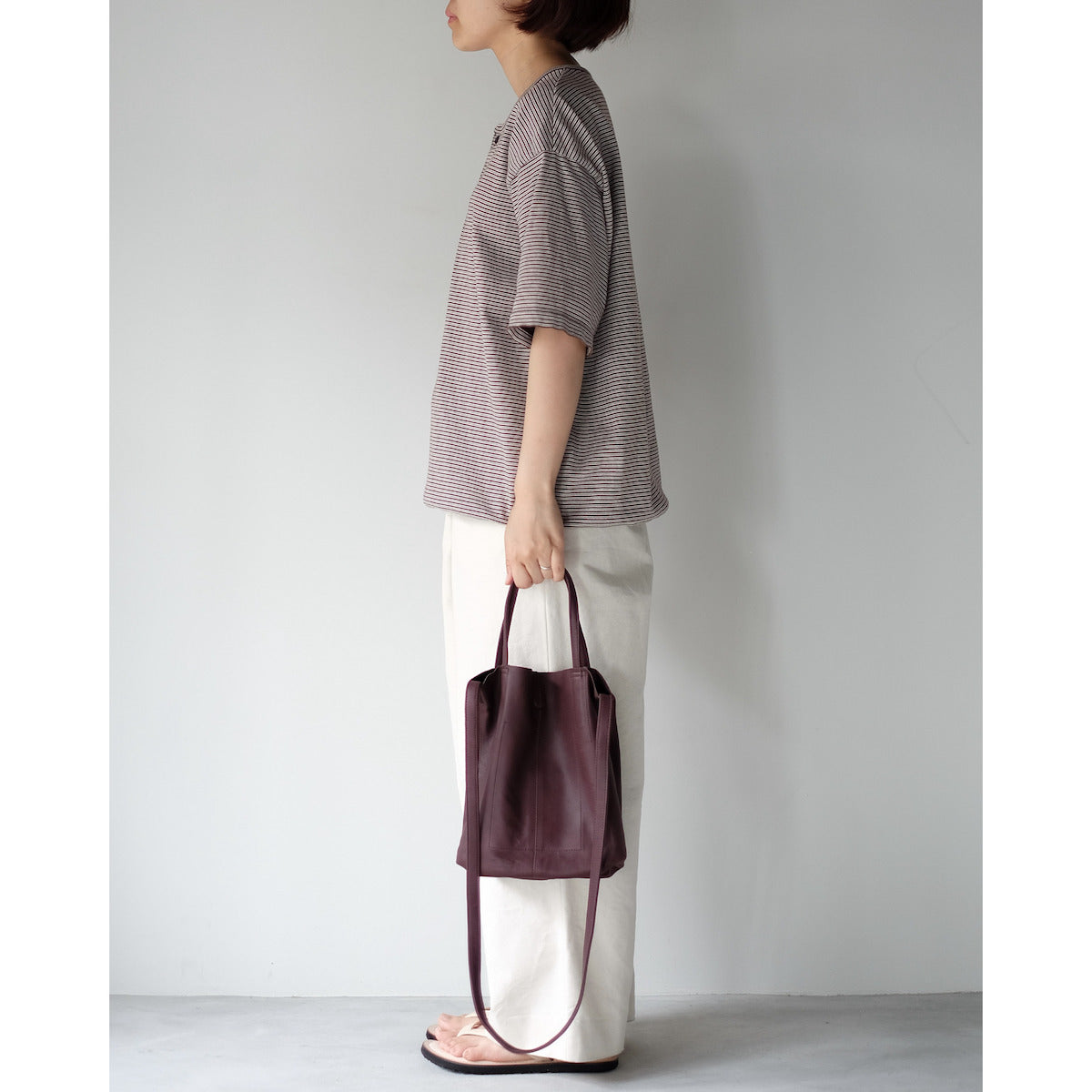 morphee / 2way Small Tote / BURGUNDY