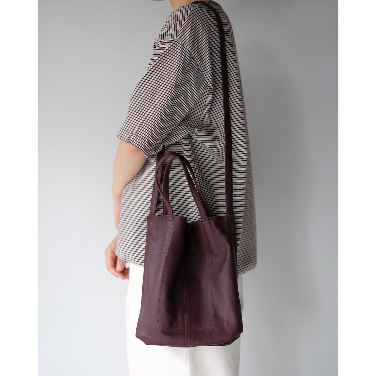 morphee / 2way Small Tote / BURGUNDY