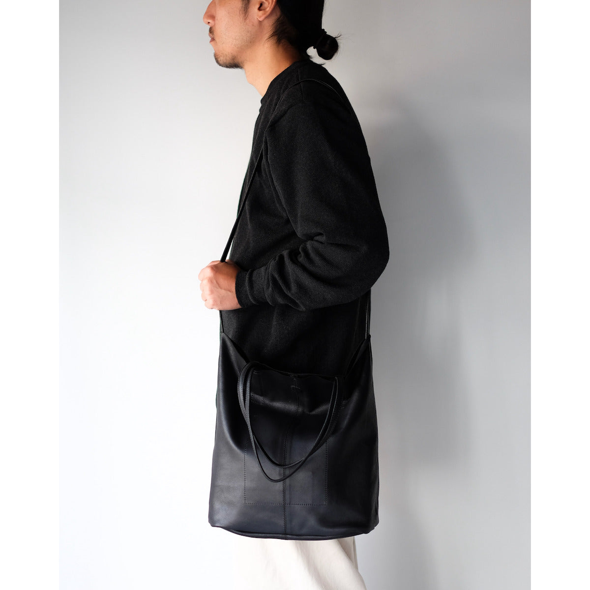 morphee / 3way Medium Tote(L Shoulder) / BLACK