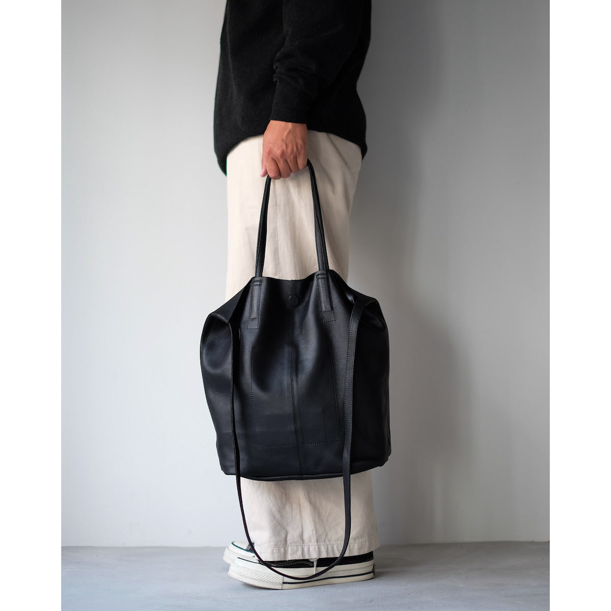 morphee / 3way Medium Tote(L Shoulder) / BLACK