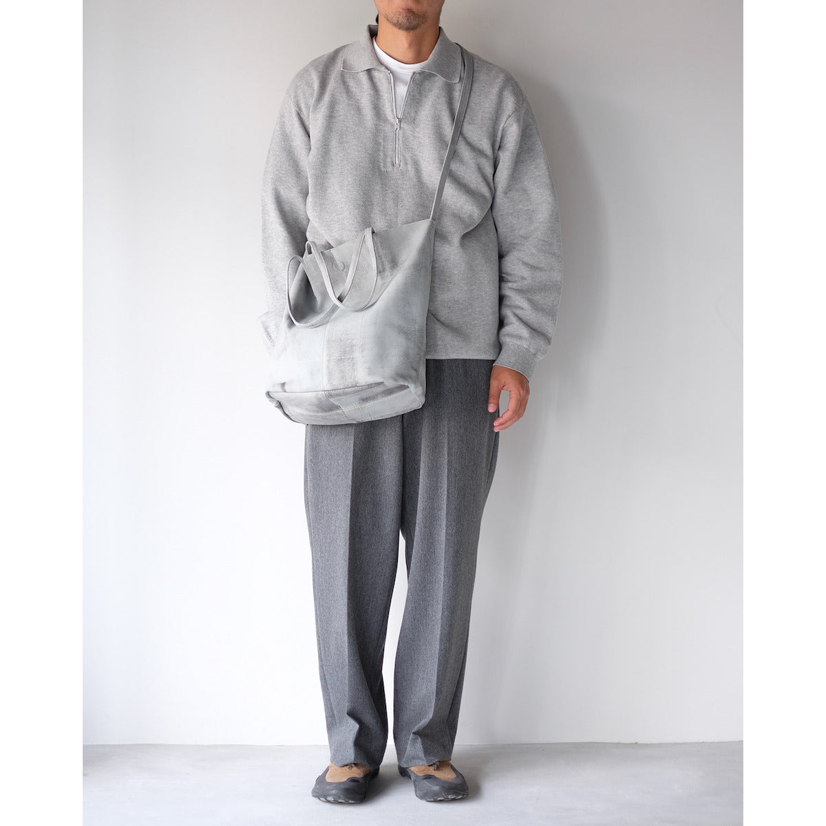 morphee / 3way Medium Tote(L Shoulder) / Antique Suede Light Gray