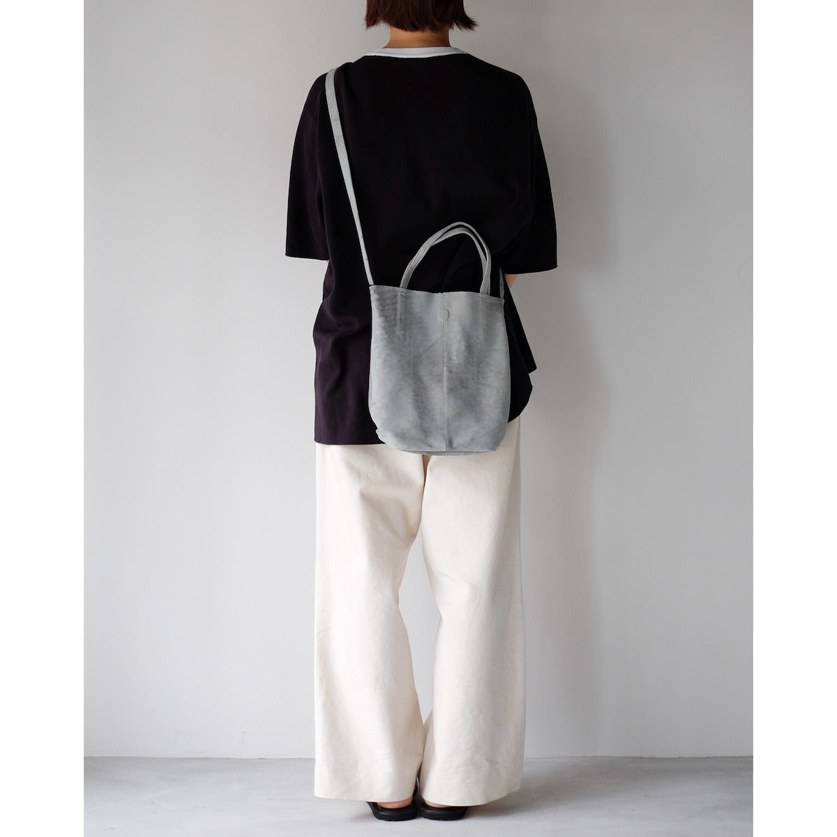 morphee / 2way Small Tote / Antique Suede Light Grey