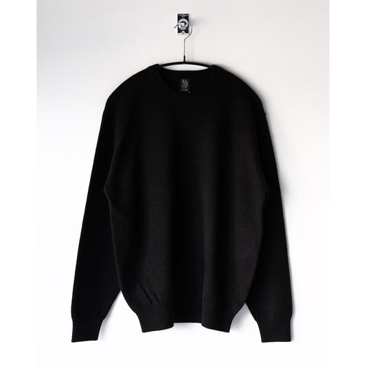 BATONER / Innocent Cashmere Crew Neck / SOLID BLACK