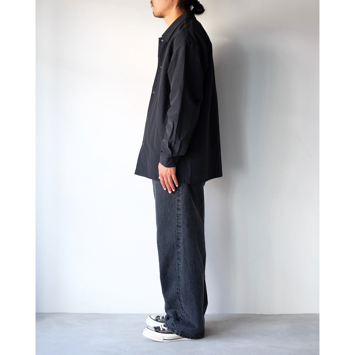 YAECA / Relax Square Comfort Shirt / BLACK